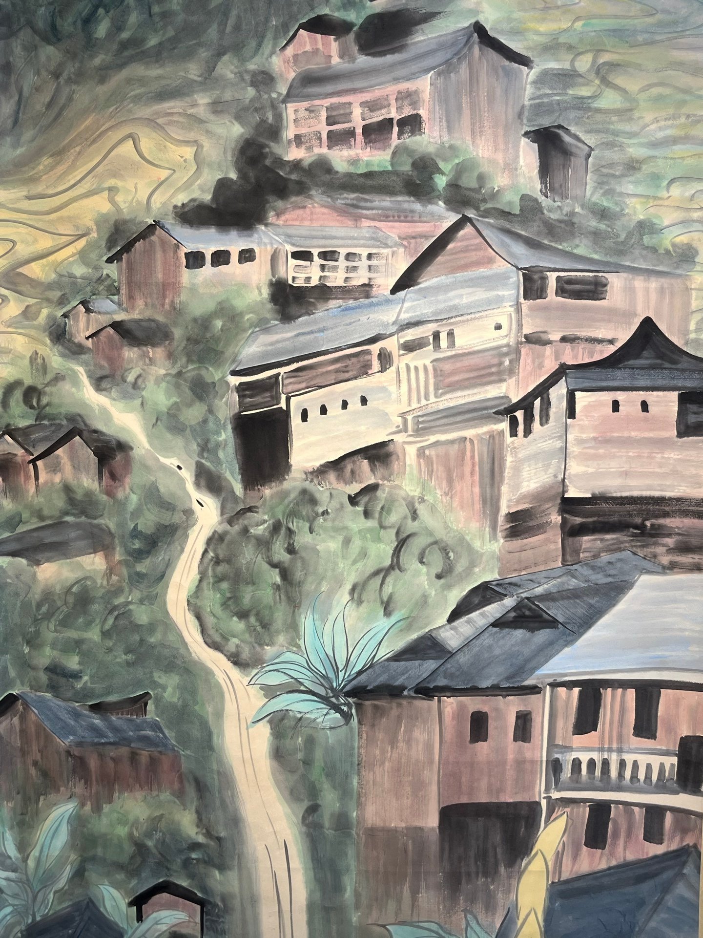 Chinese scroll painting Wu Guanzhong