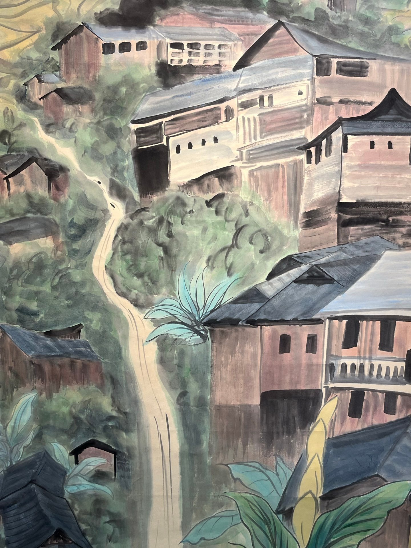 Chinese scroll painting Wu Guanzhong