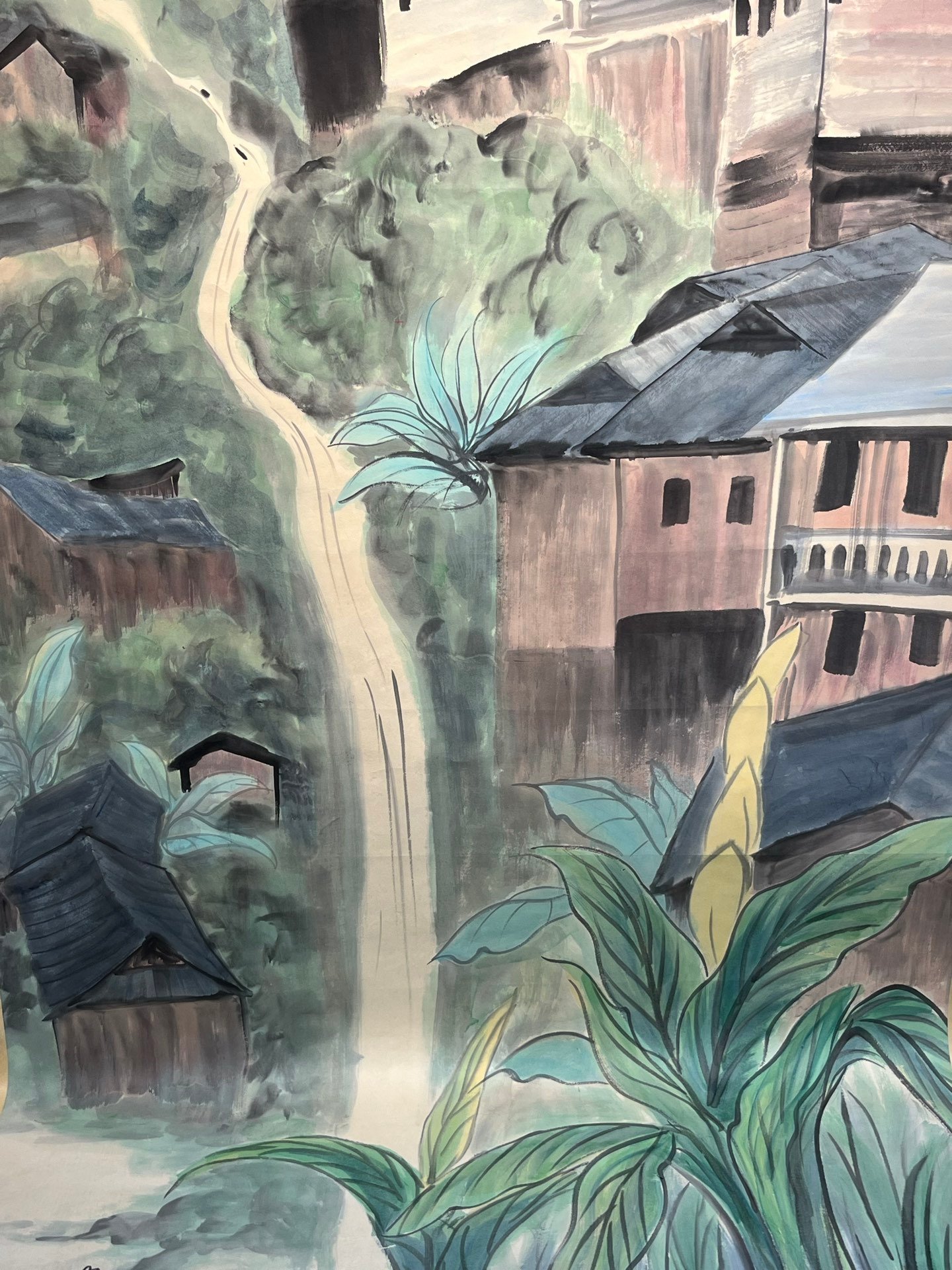 Chinese scroll painting Wu Guanzhong