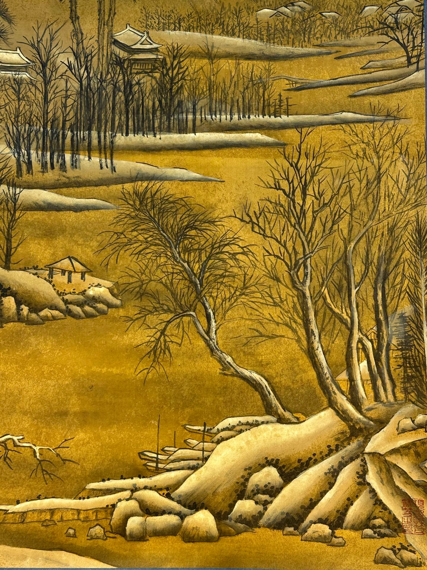 Chinese scroll painting Qin Shi Huang Ying Zheng