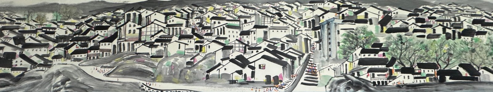 Chinese scroll painting Wu Guanzhong