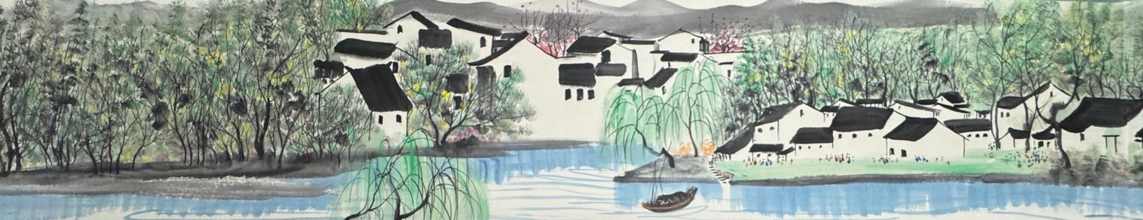 Chinese scroll painting Wu Guanzhong