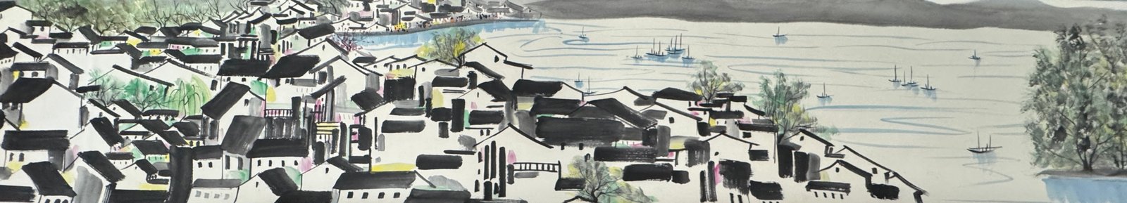 Chinese scroll painting Wu Guanzhong
