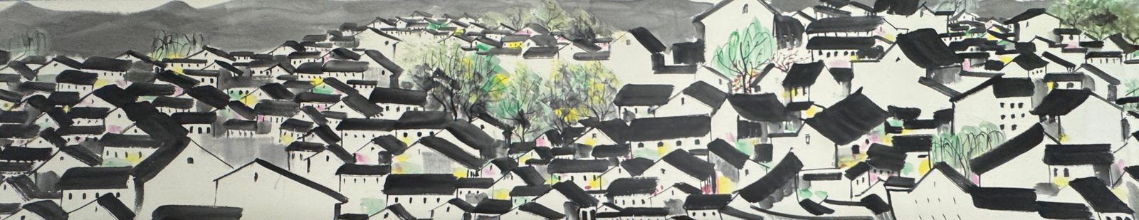 Chinese scroll painting Wu Guanzhong