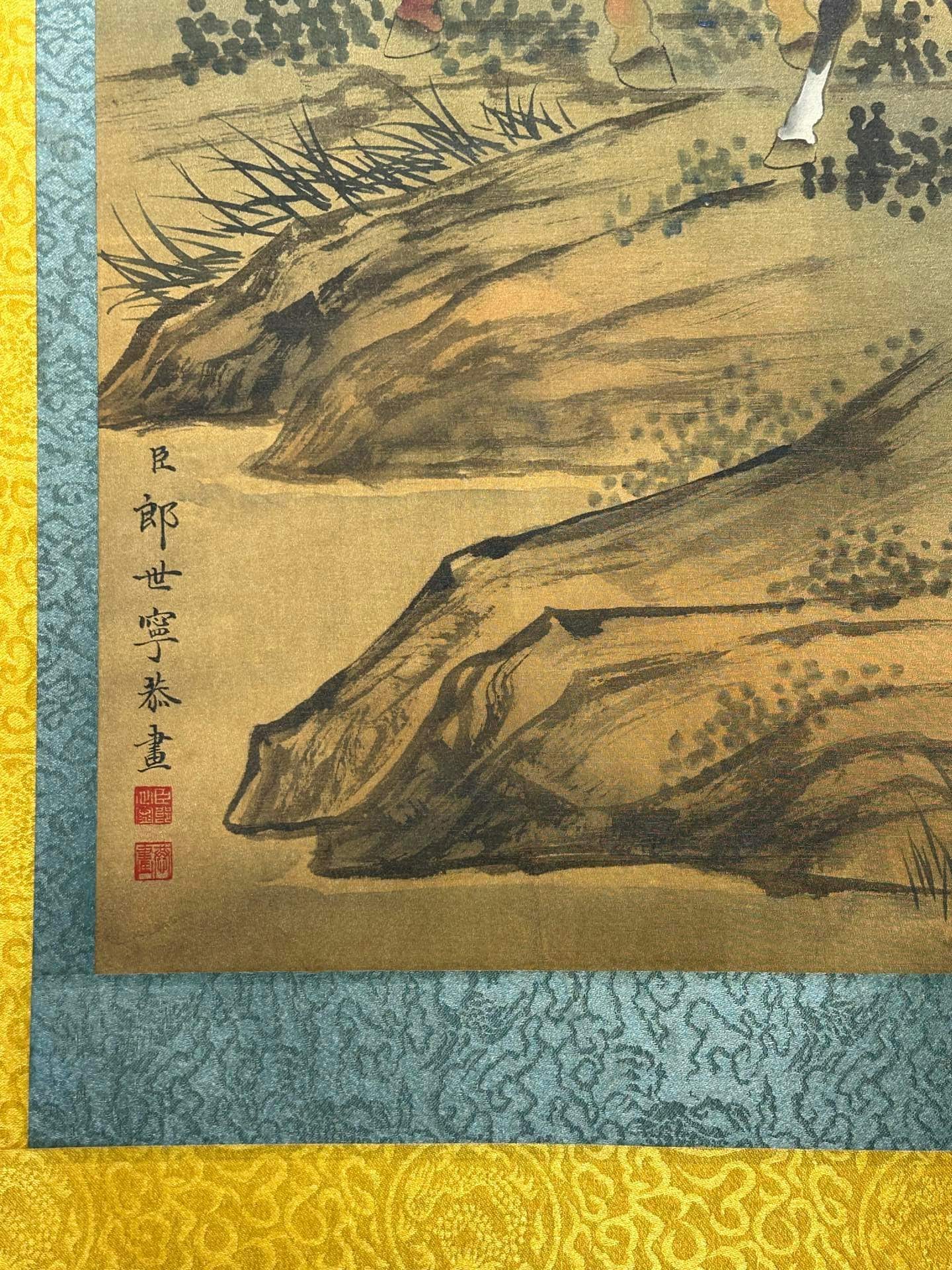 Chinese scroll painting Giuseppe