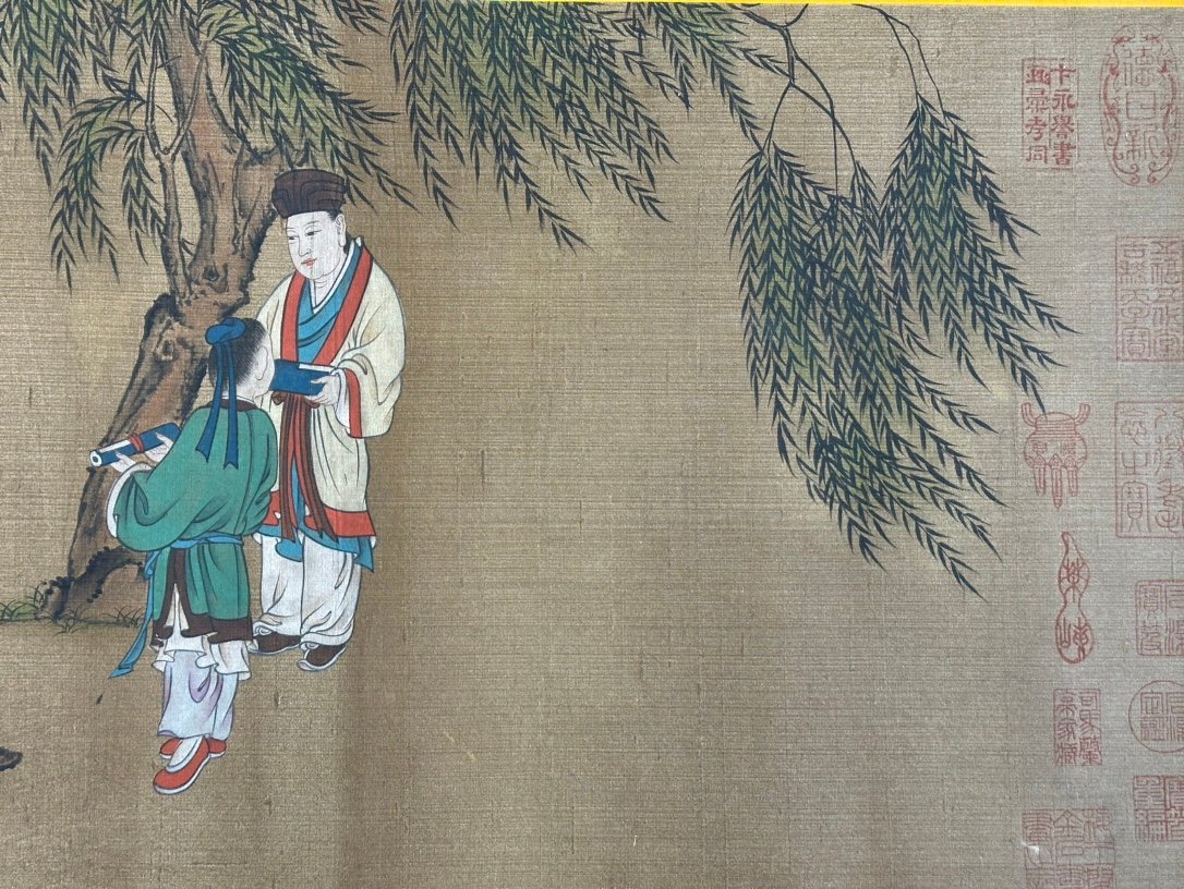 Chinese scroll painting Zhou Wenju
