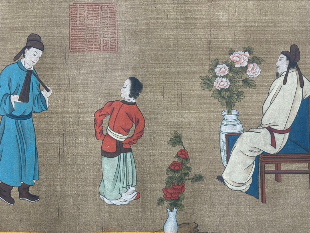 Chinese scroll painting Zhou Wenju