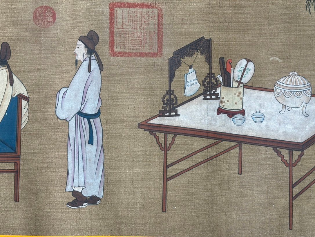 Chinese scroll painting Zhou Wenju