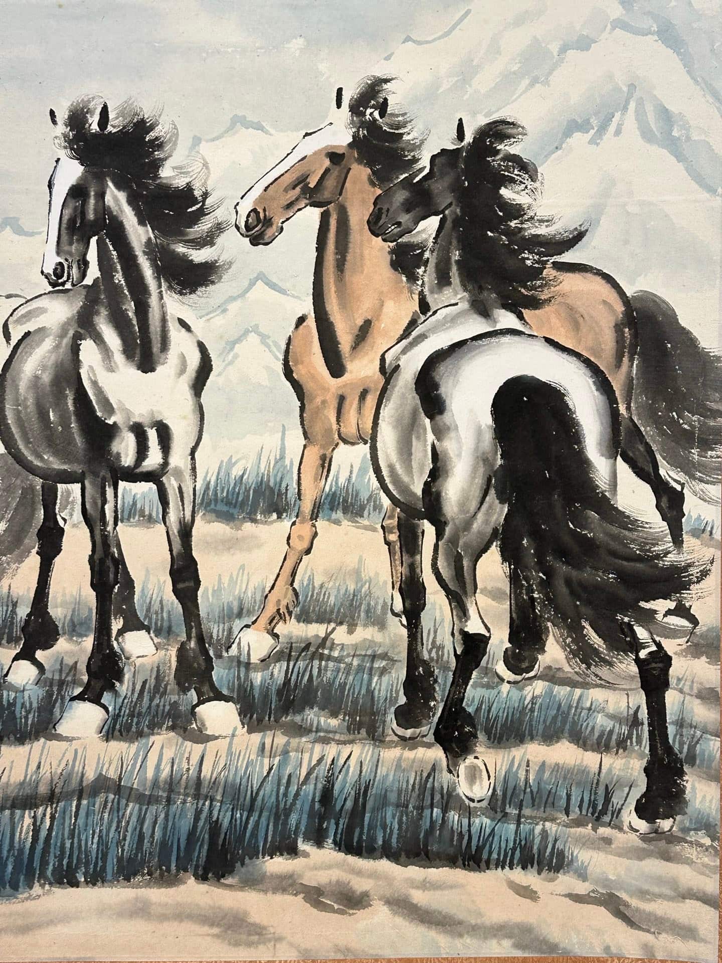 Chinese scroll painting Xu Beihong