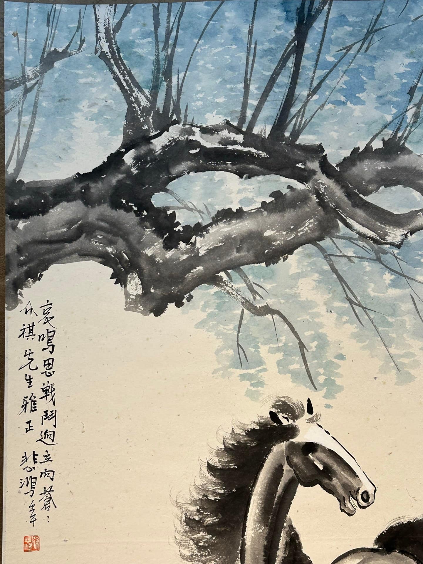 Chinese scroll painting Xu Beihong