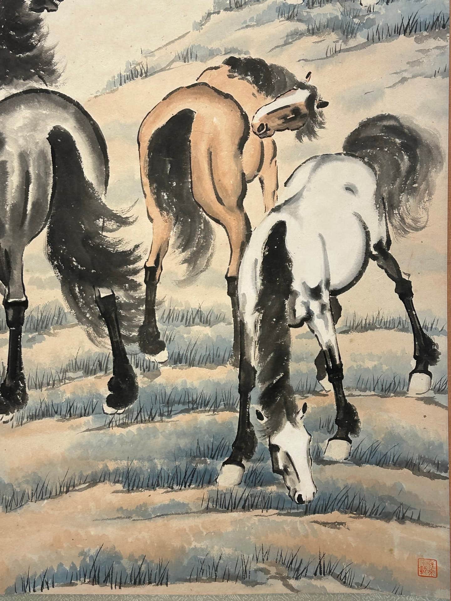 Chinese scroll painting Xu Beihong