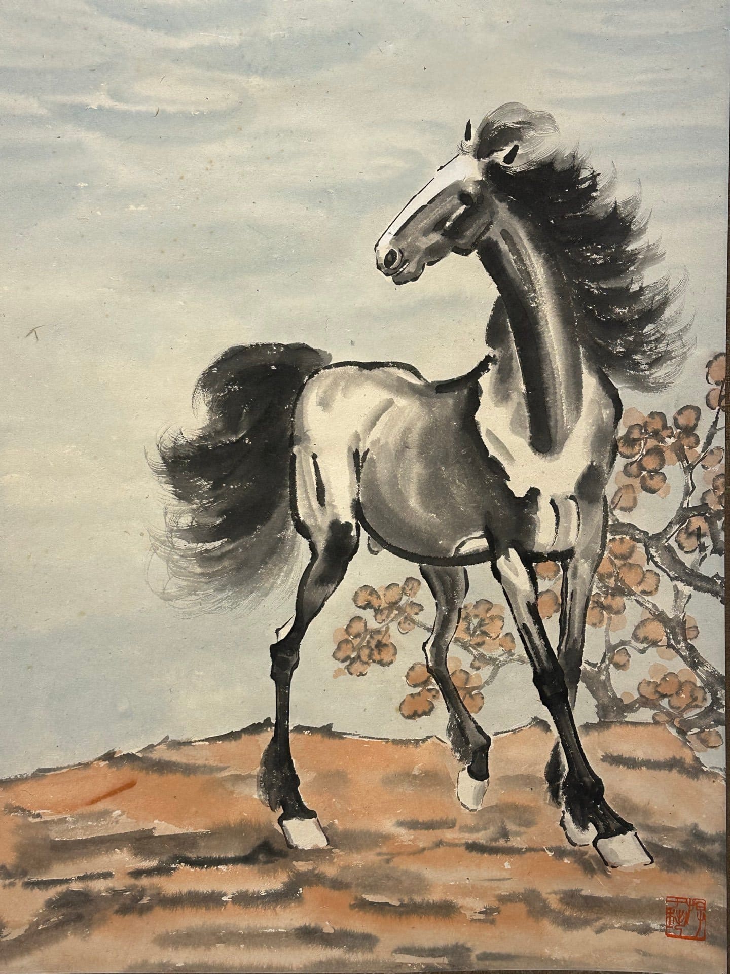Chinese scroll painting Xu Beihong