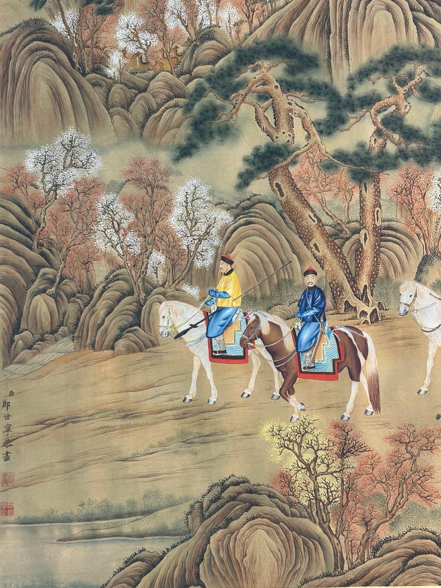 Chinese scroll painting Giuseppe
