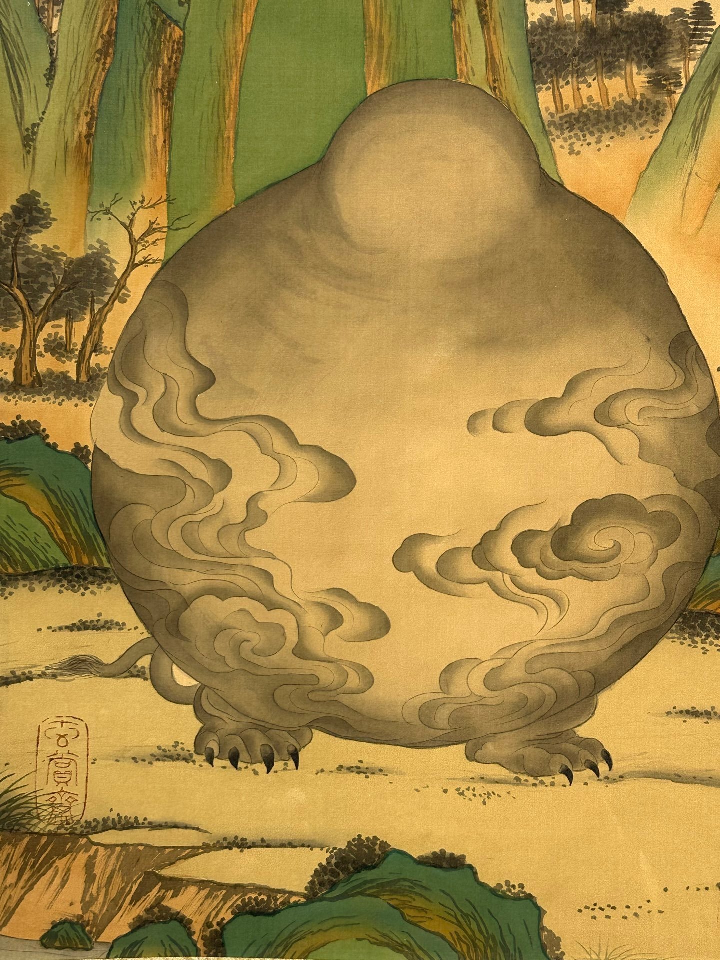 Chinese scroll painting Zhu Rong