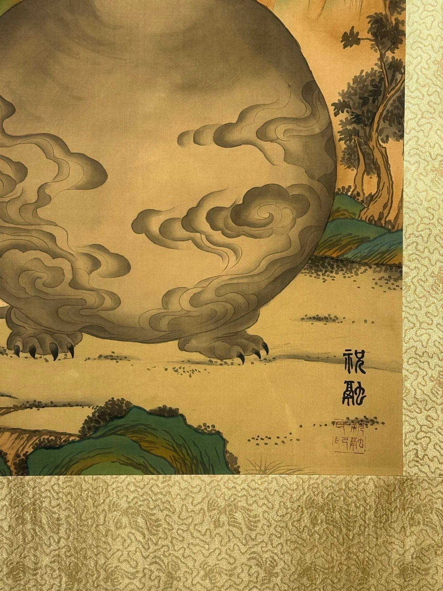 Chinese scroll painting Zhu Rong