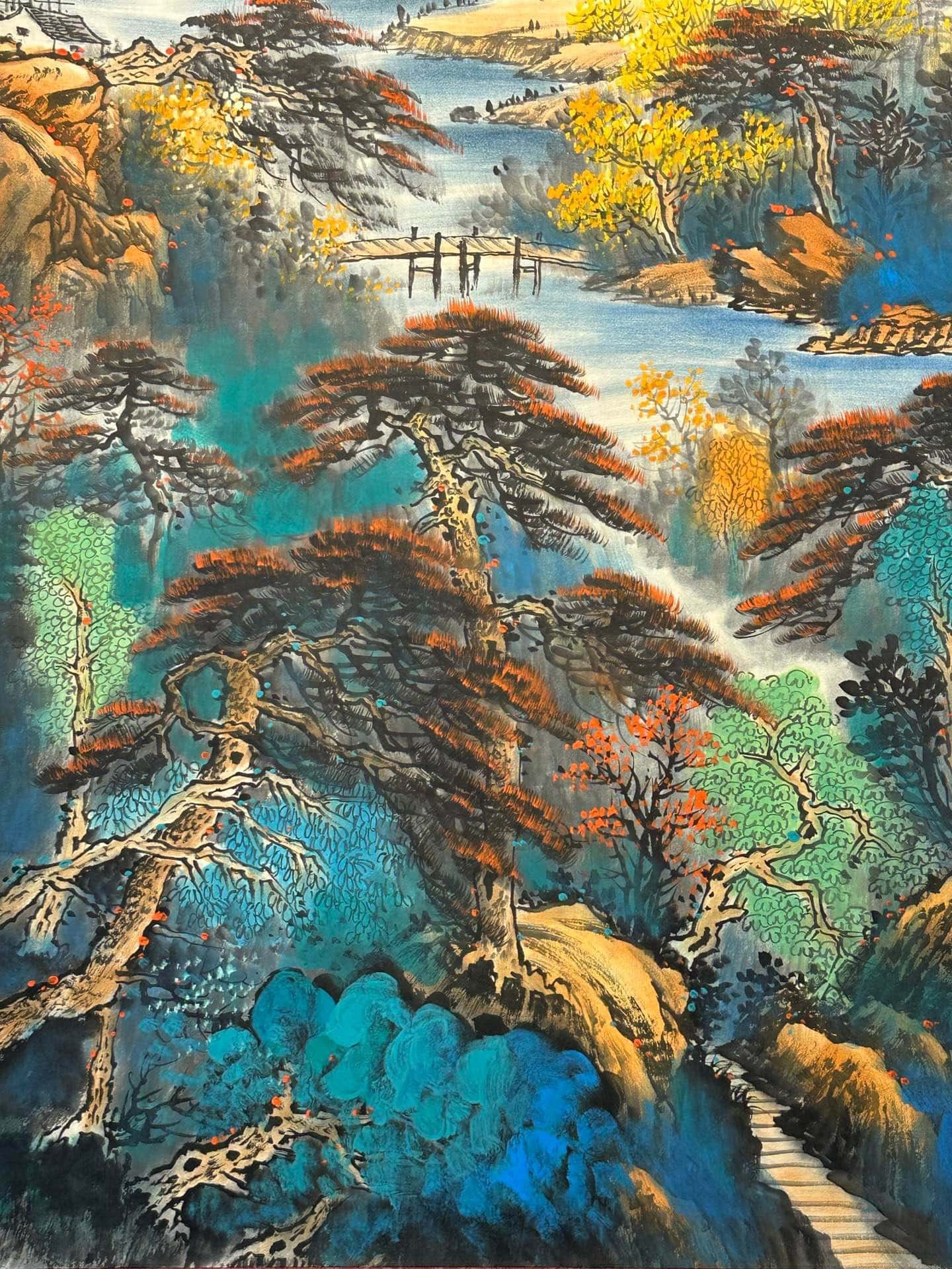 Chinese scroll painting Zhang Daqian