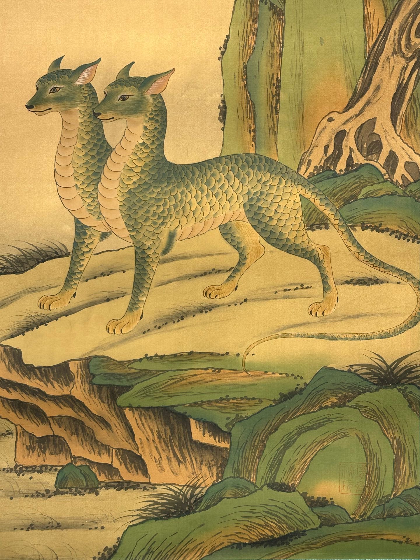 Chinese scroll painting Zhuanxu