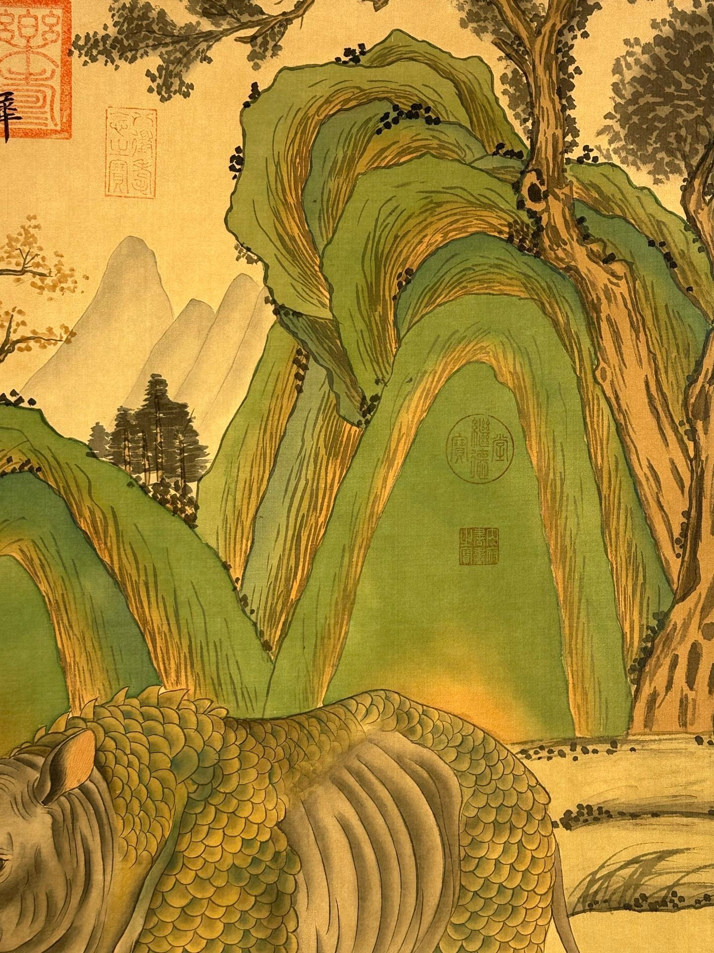 Chinese scroll painting Di Huang clan