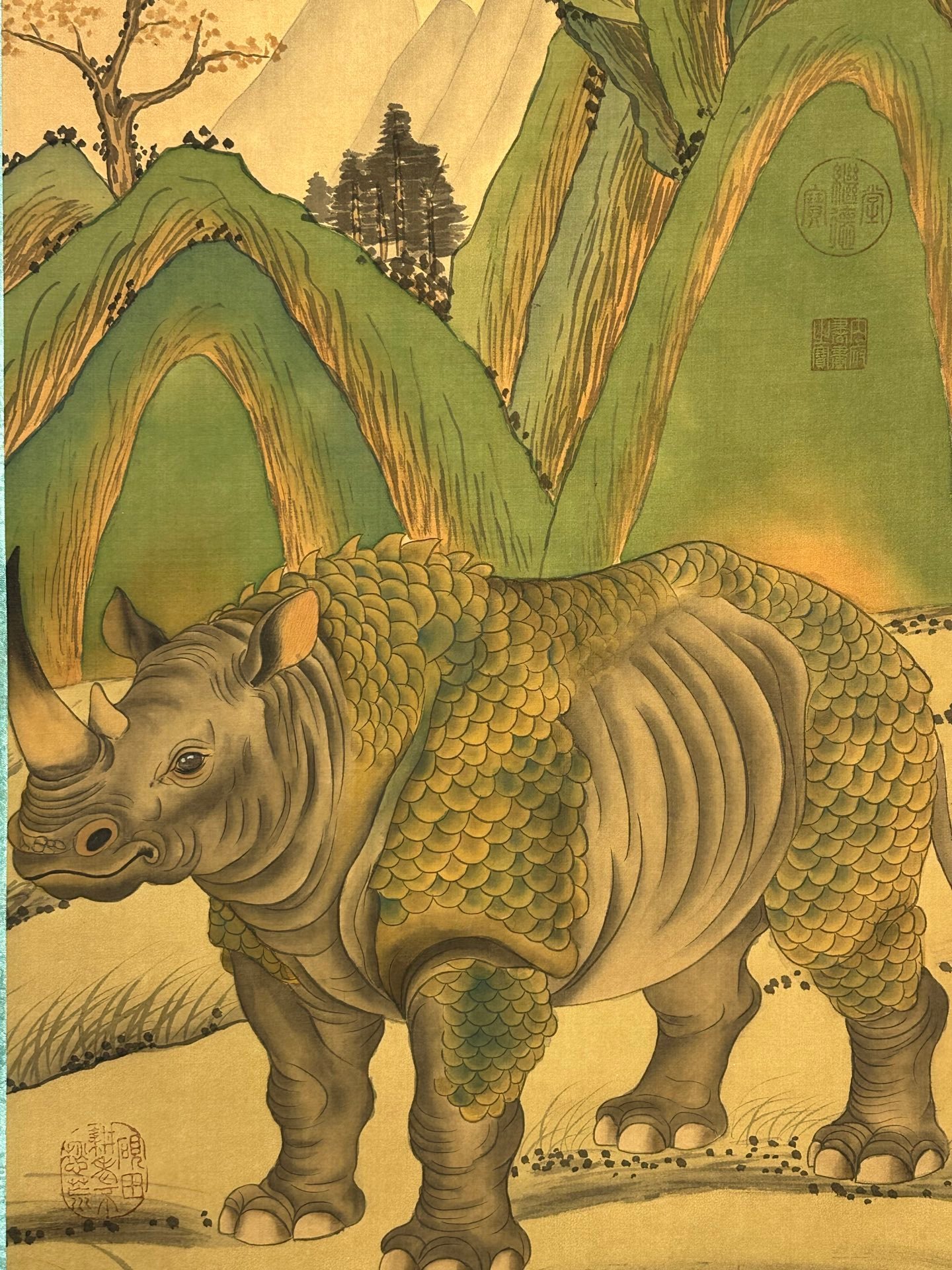 Chinese scroll painting Di Huang clan