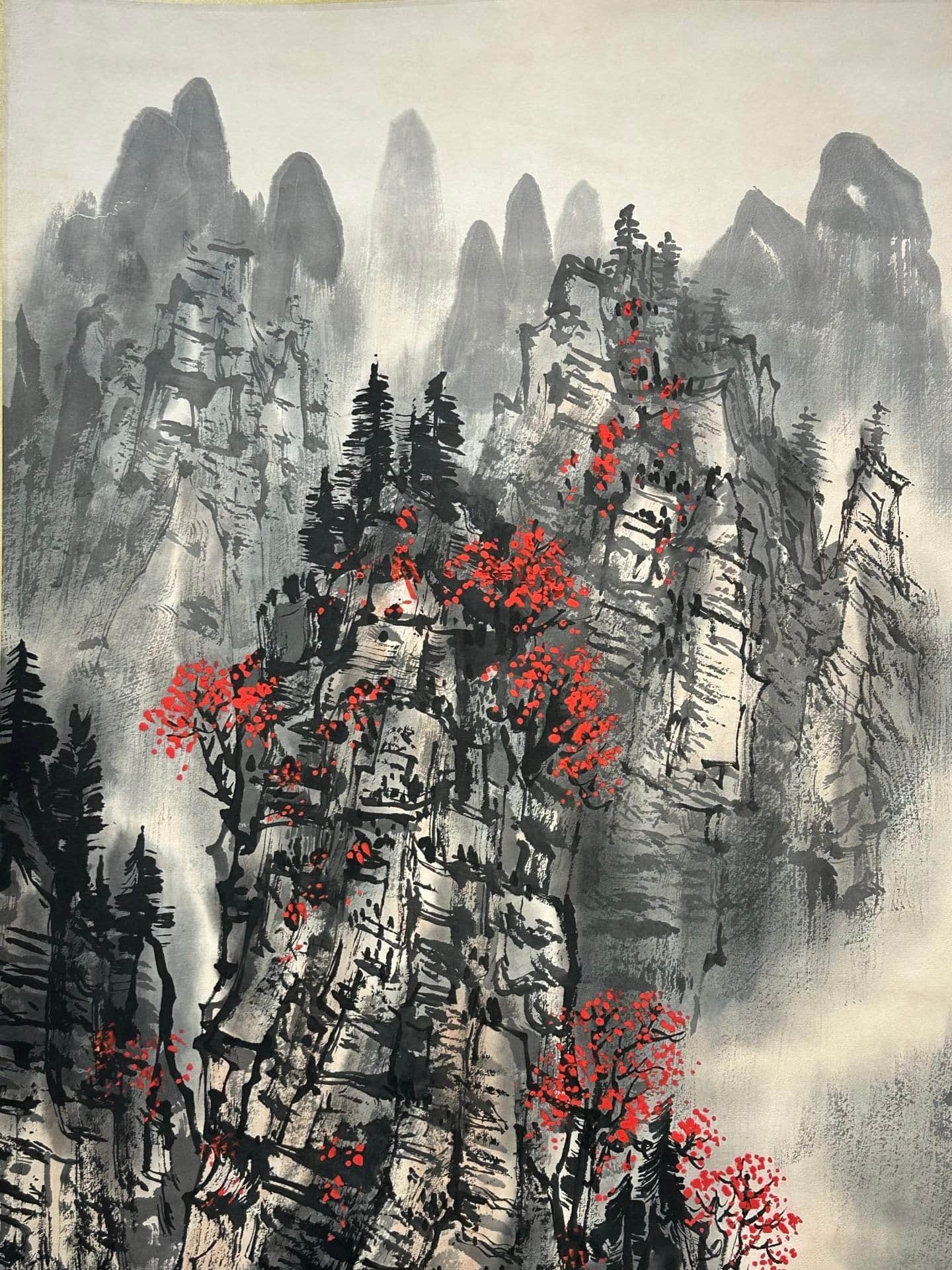 Chinese scroll painting Bai Xueshi