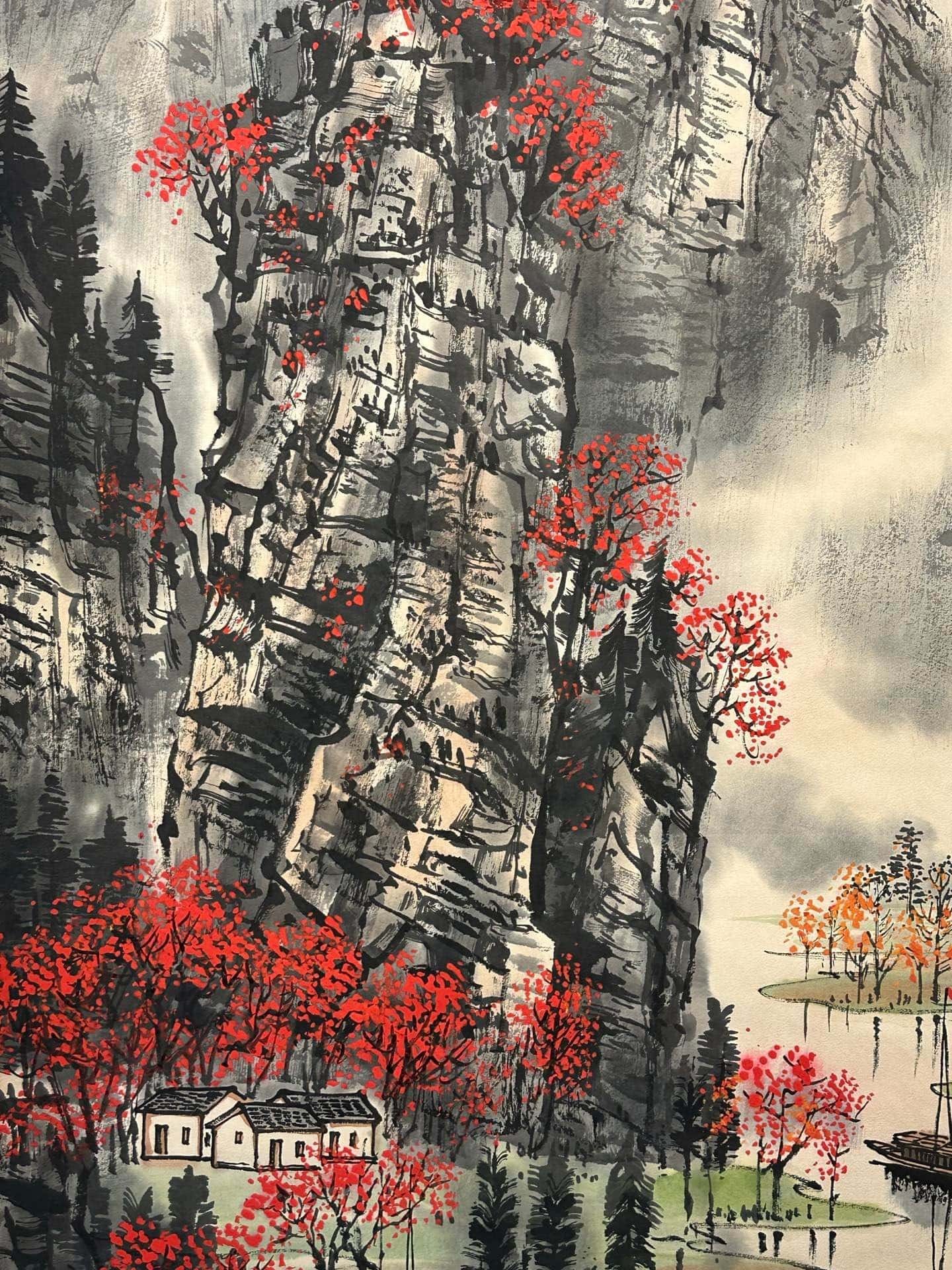 Chinese scroll painting Bai Xueshi