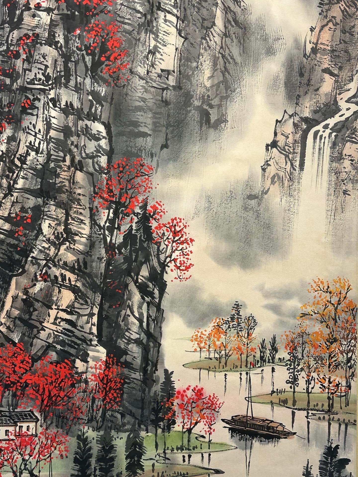 Chinese scroll painting Bai Xueshi