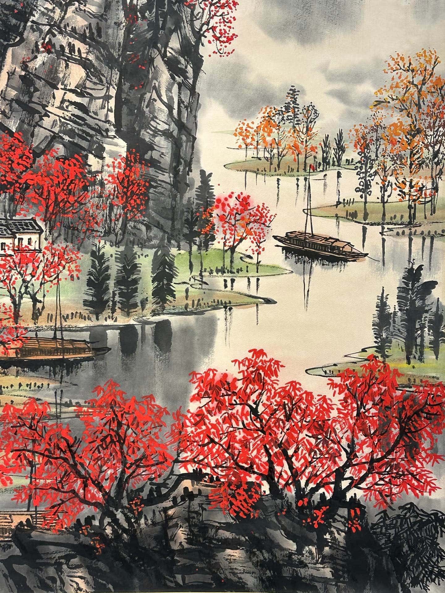 Chinese scroll painting Bai Xueshi