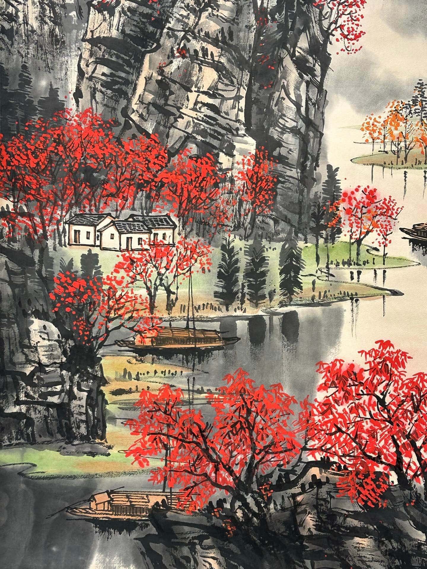 Chinese scroll painting Bai Xueshi
