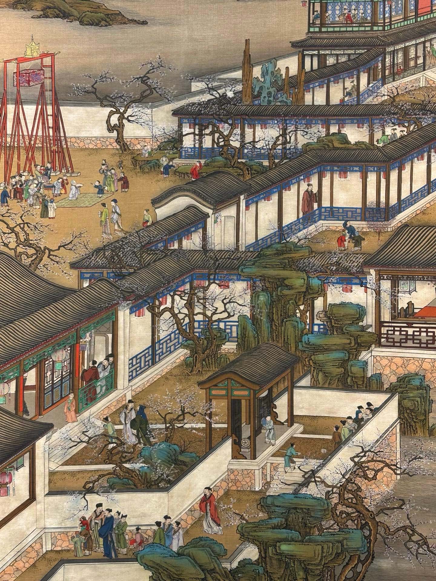 Chinese scroll painting Lang Shining