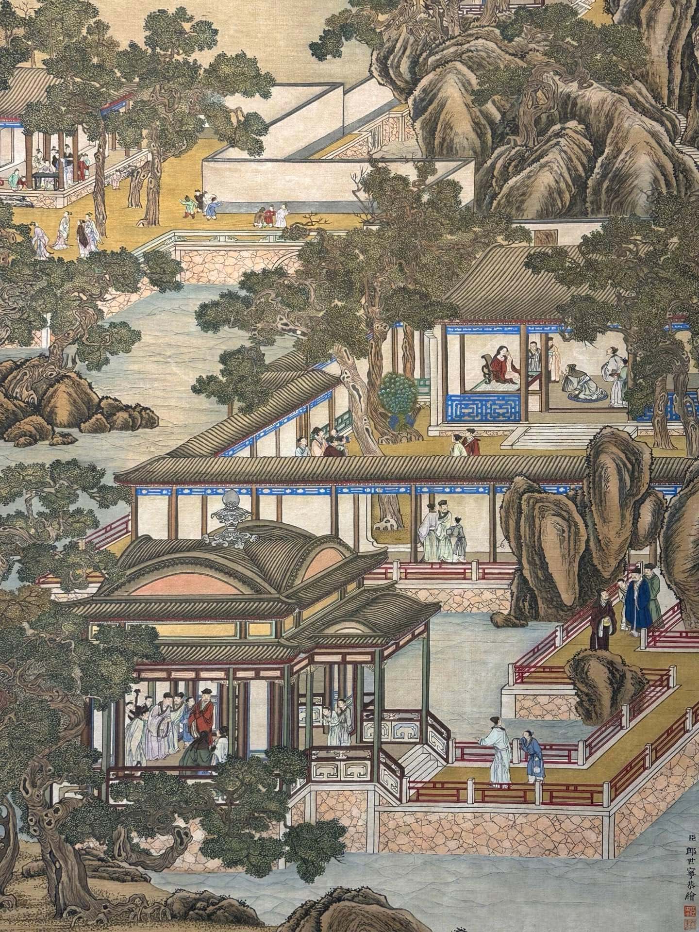 Chinese scroll painting Giuseppe