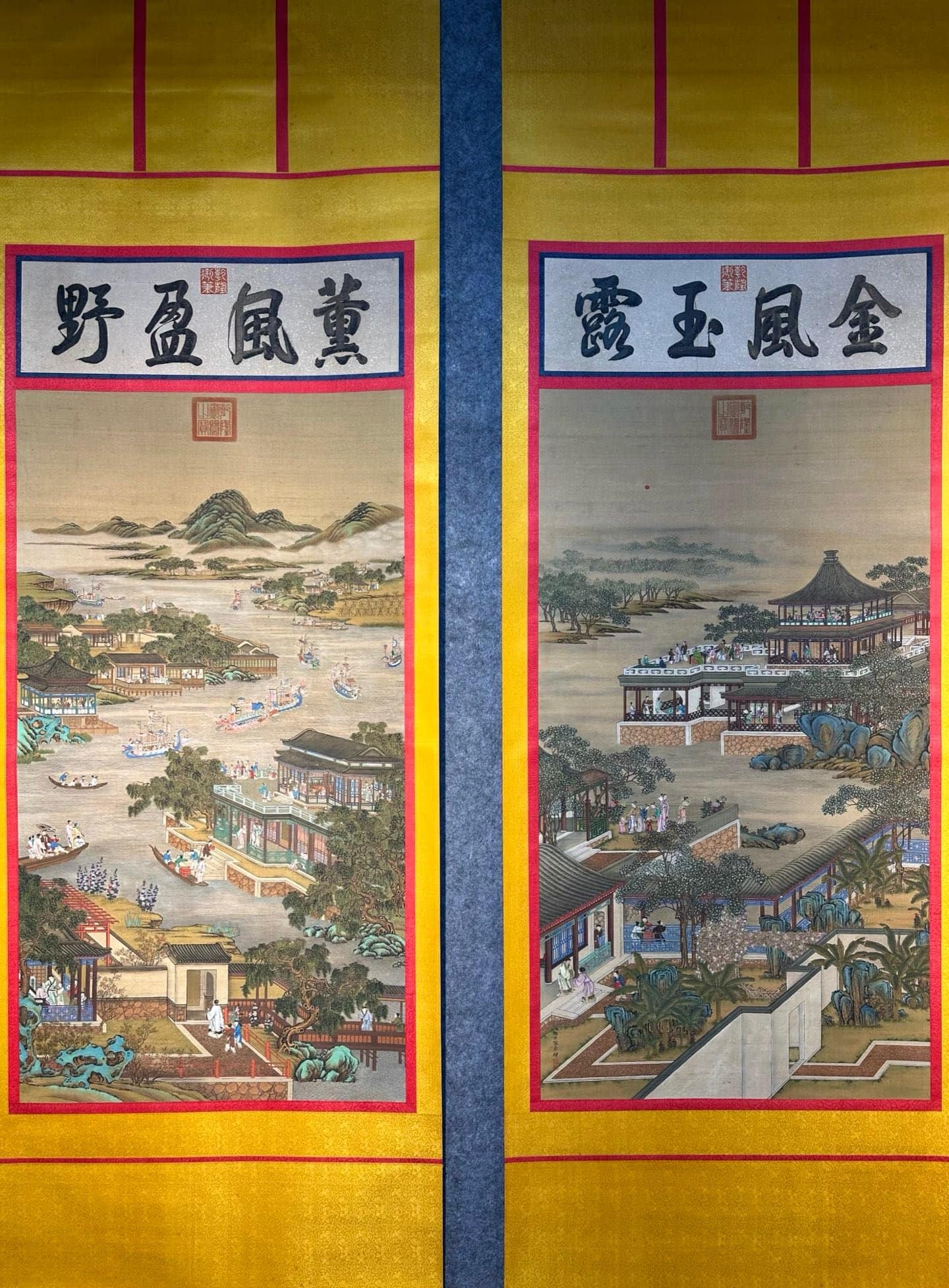 Chinese scroll painting Lang Shining