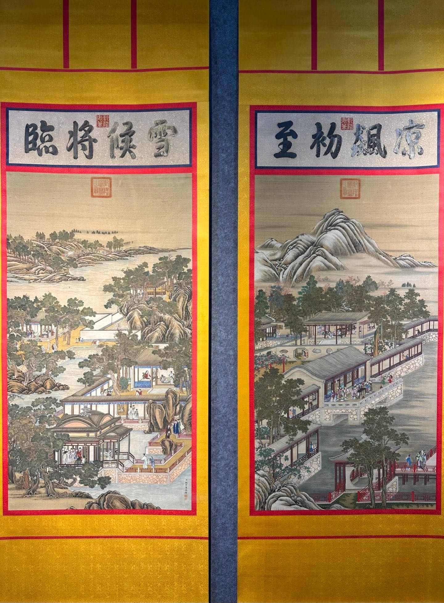 Chinese scroll painting Lang Shining