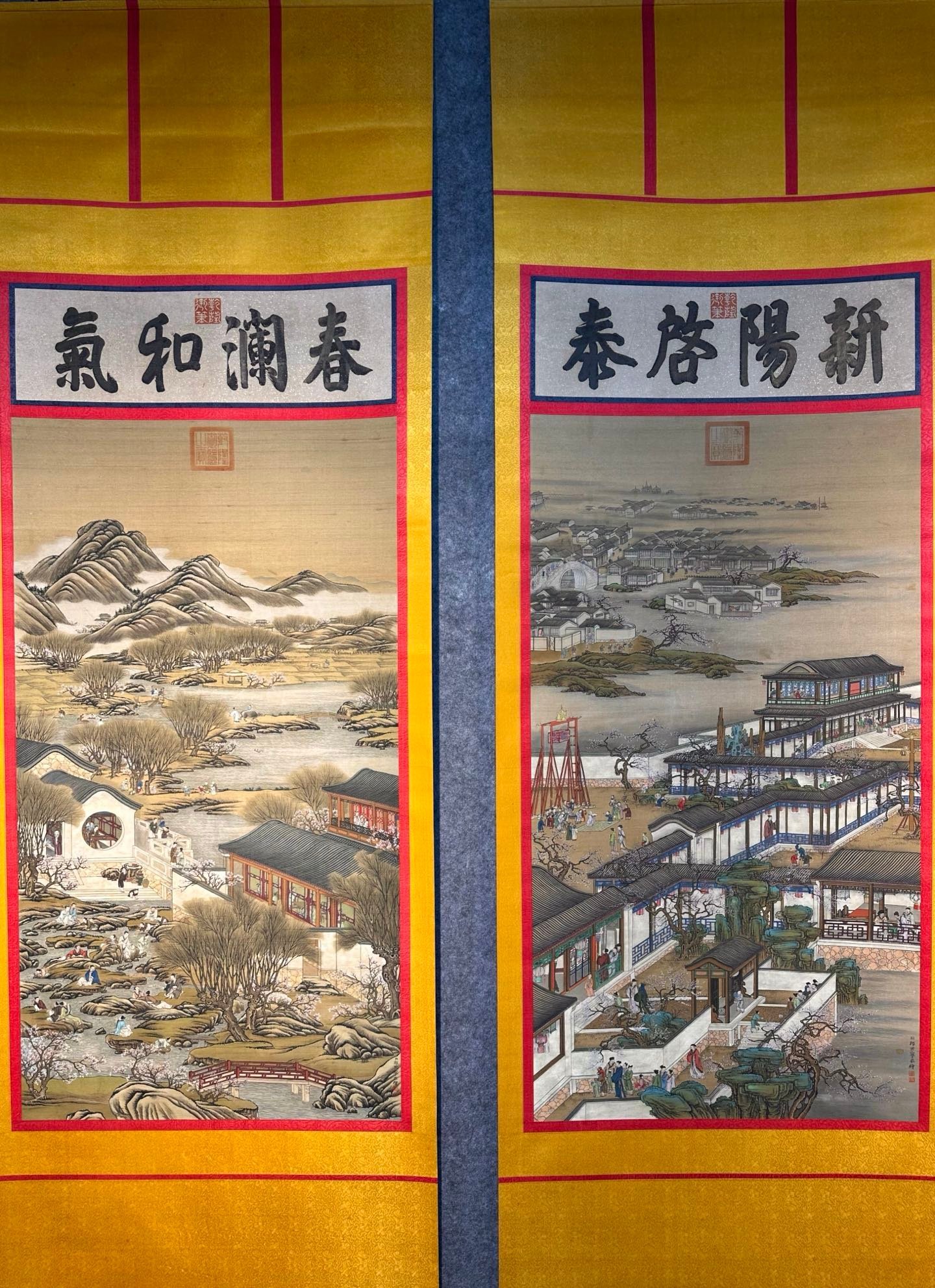Chinese scroll painting Lang Shining