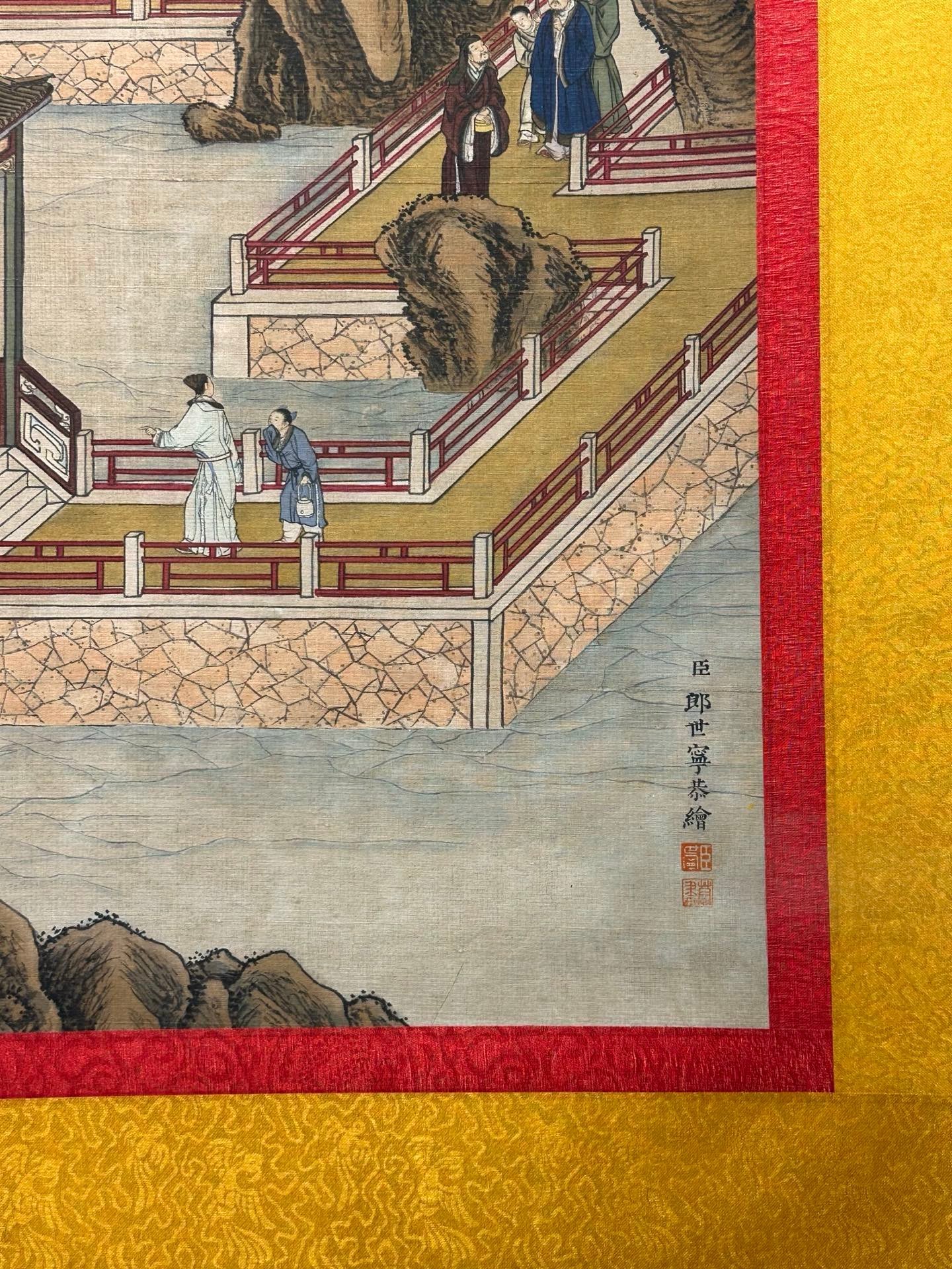 Chinese scroll painting Lang Shining