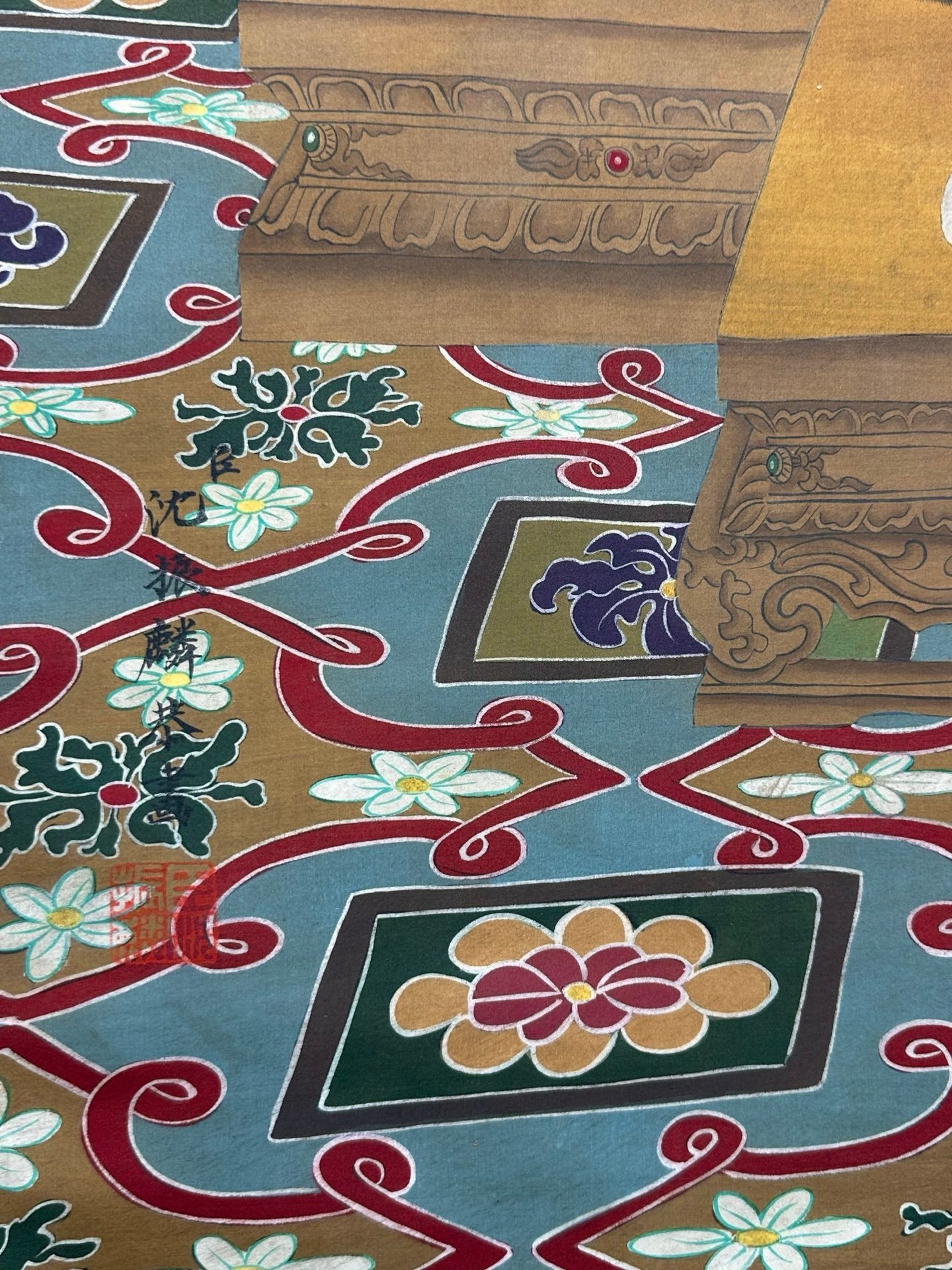 Chinese scroll painting Lang Shining