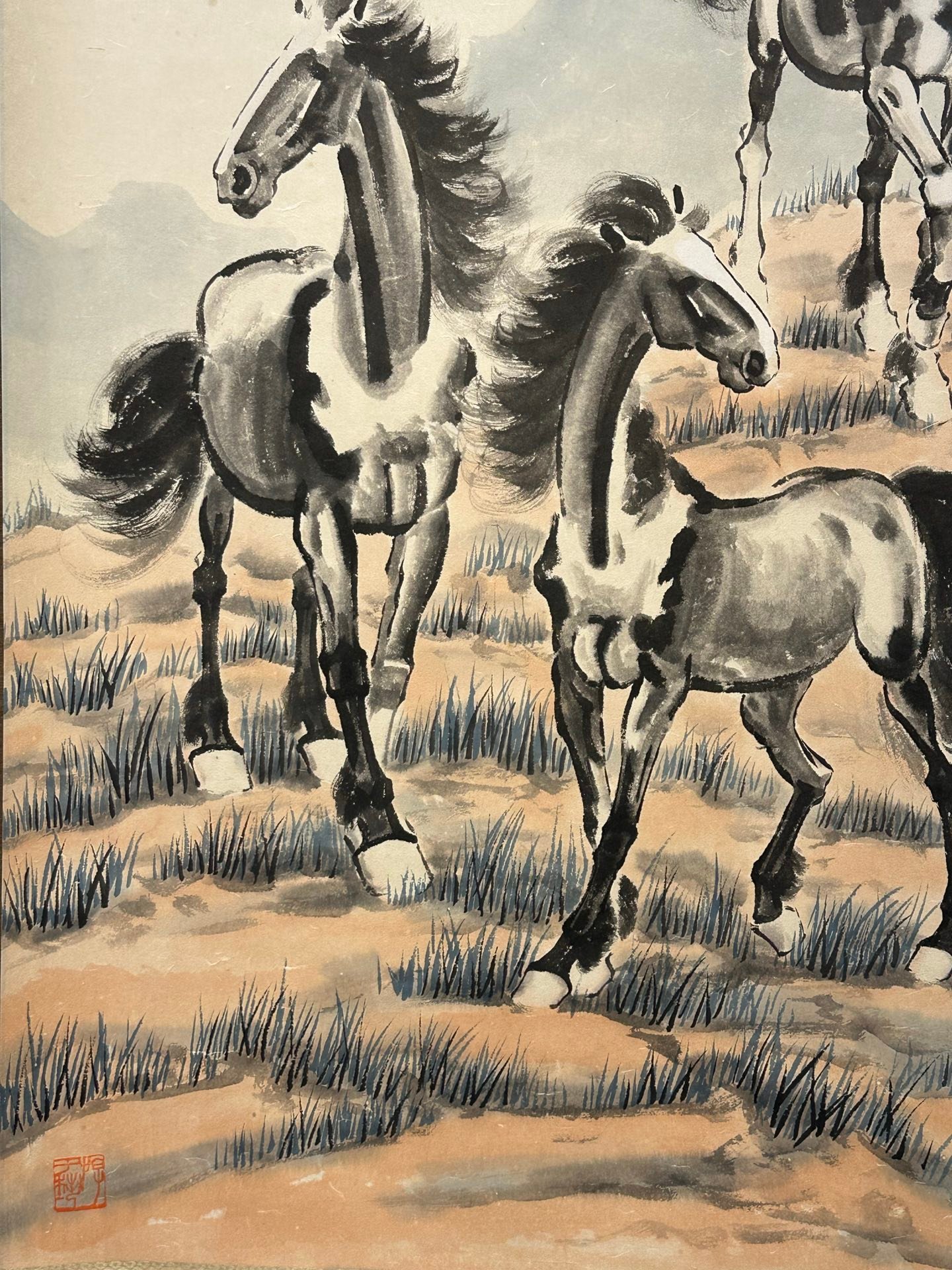 Chinese scroll painting Xu Beihong