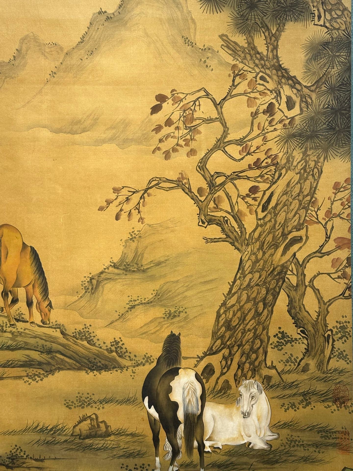 Chinese scroll painting Lang Shining