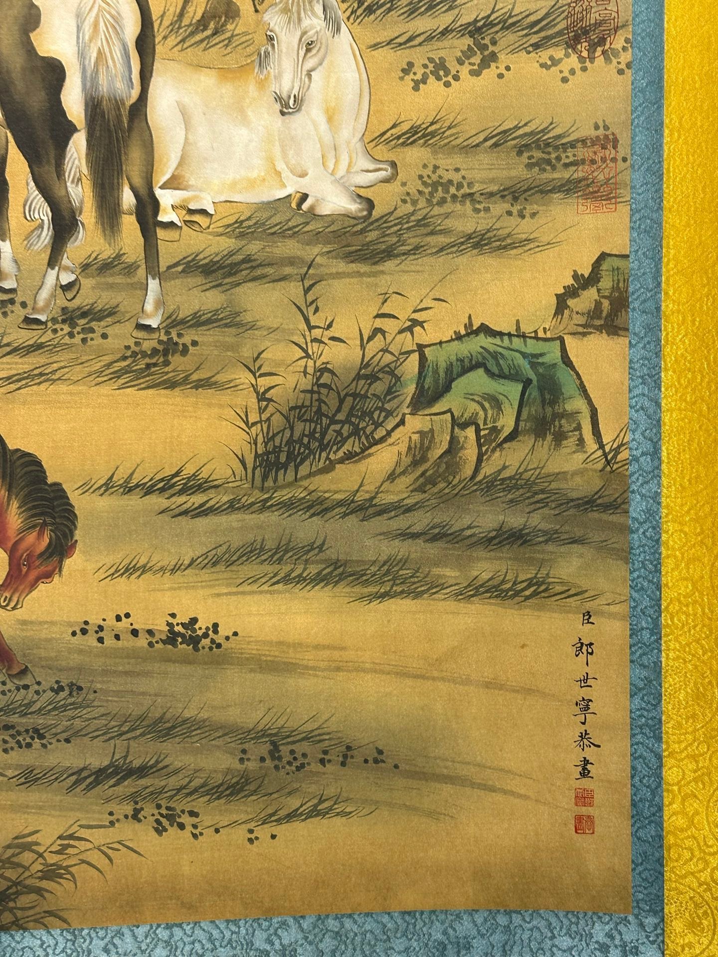 Chinese scroll painting Lang Shining