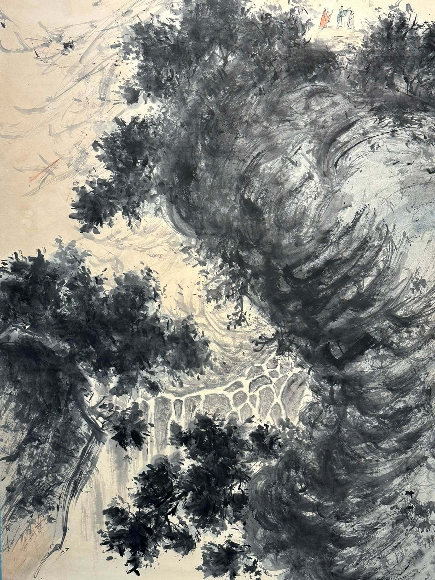Chinese scroll painting Fu Baoshi