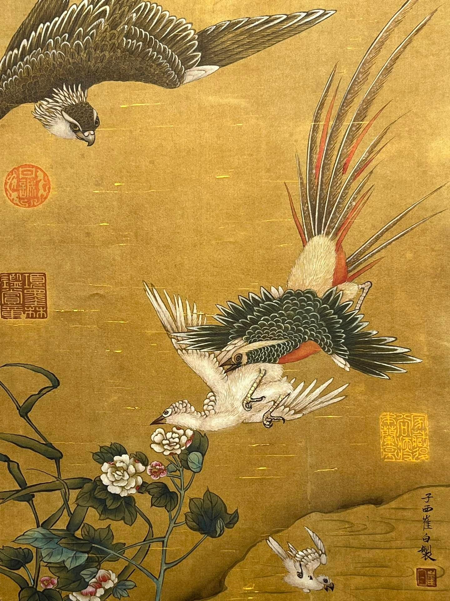Chinese scroll painting Cui Bai