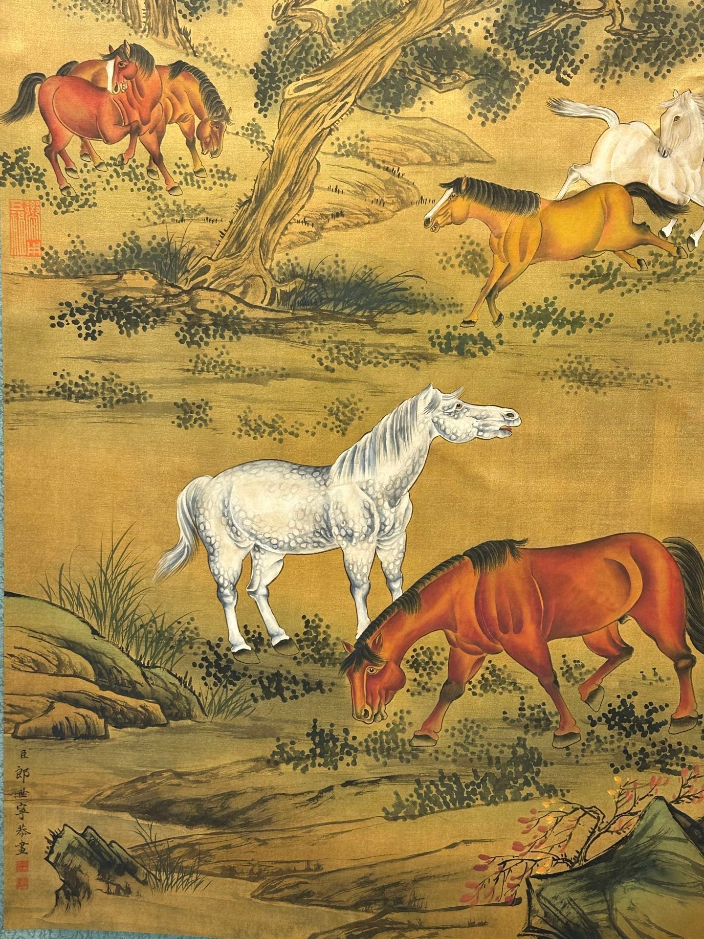 Chinese scroll painting Giuseppe