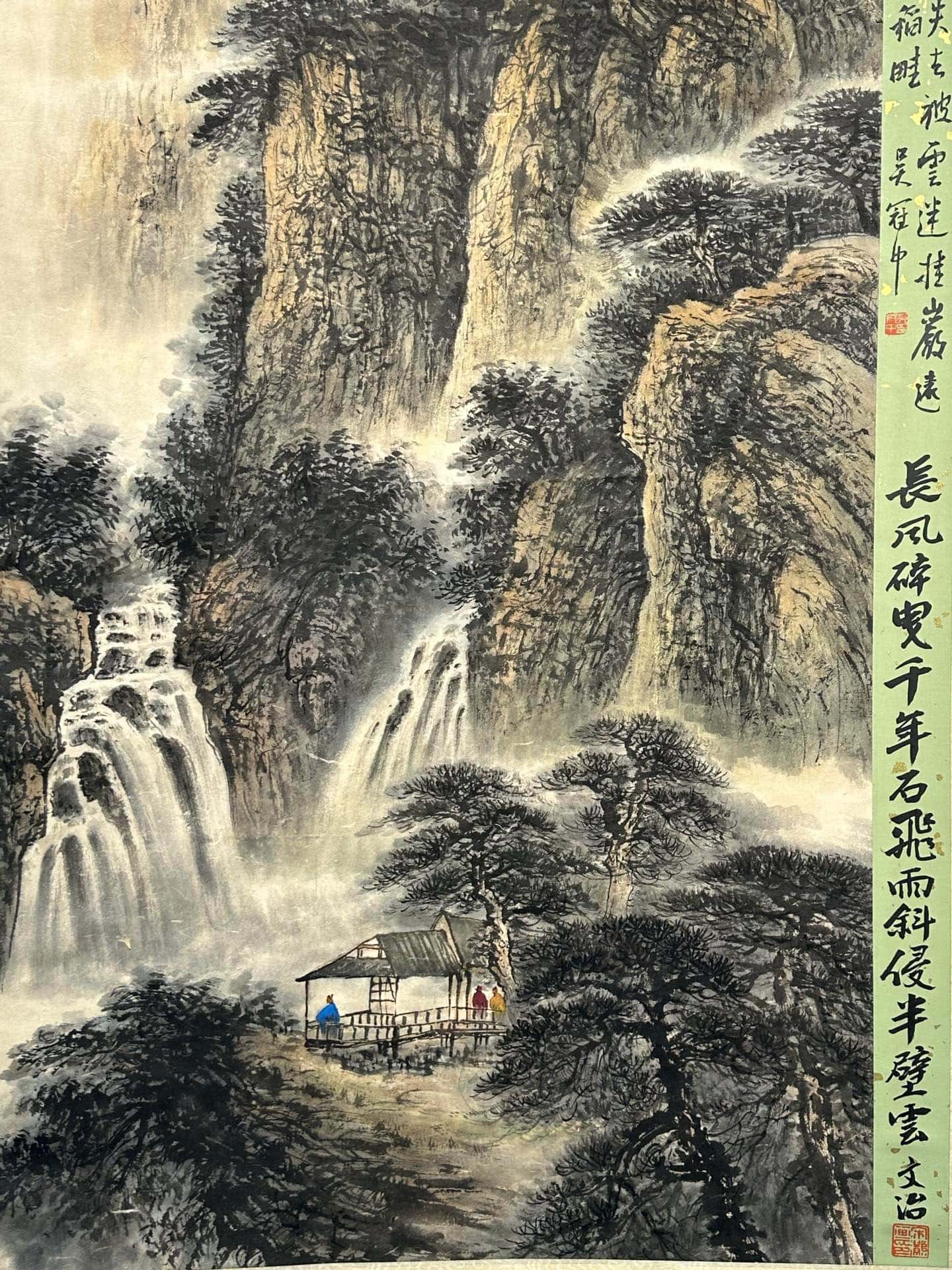 Chinese scroll painting Fu Baoshi