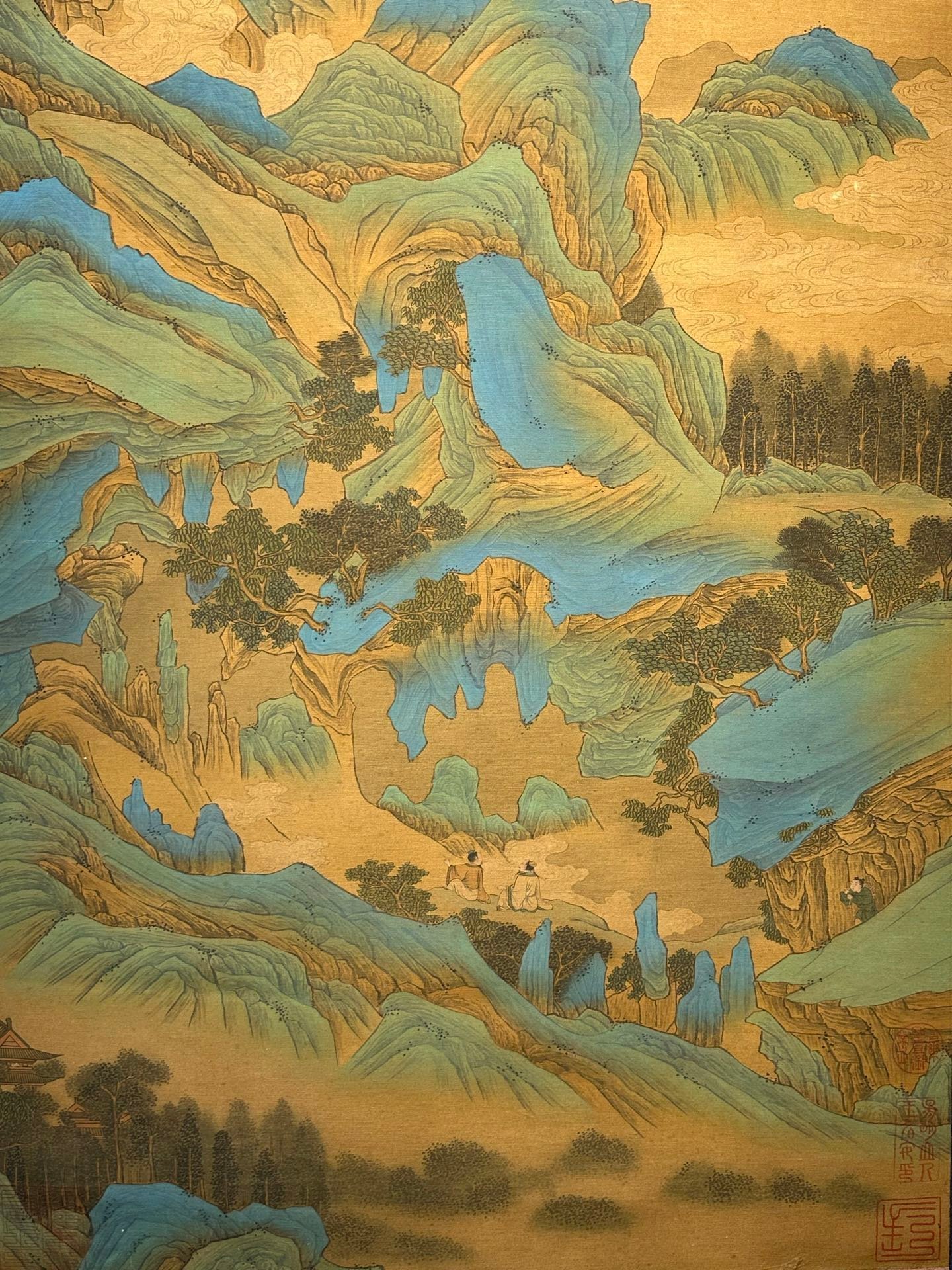 Chinese scroll painting Wang Ximeng