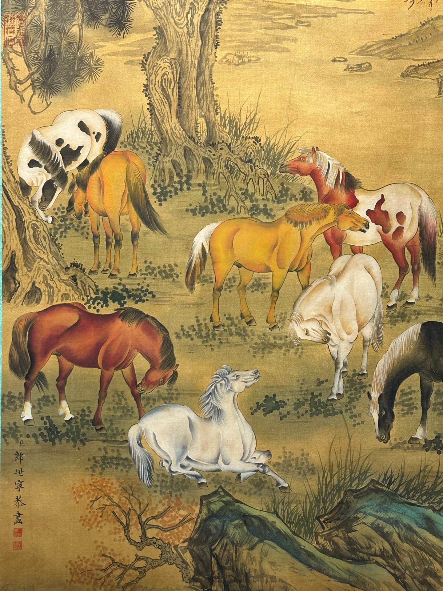 Chinese scroll painting Giuseppe
