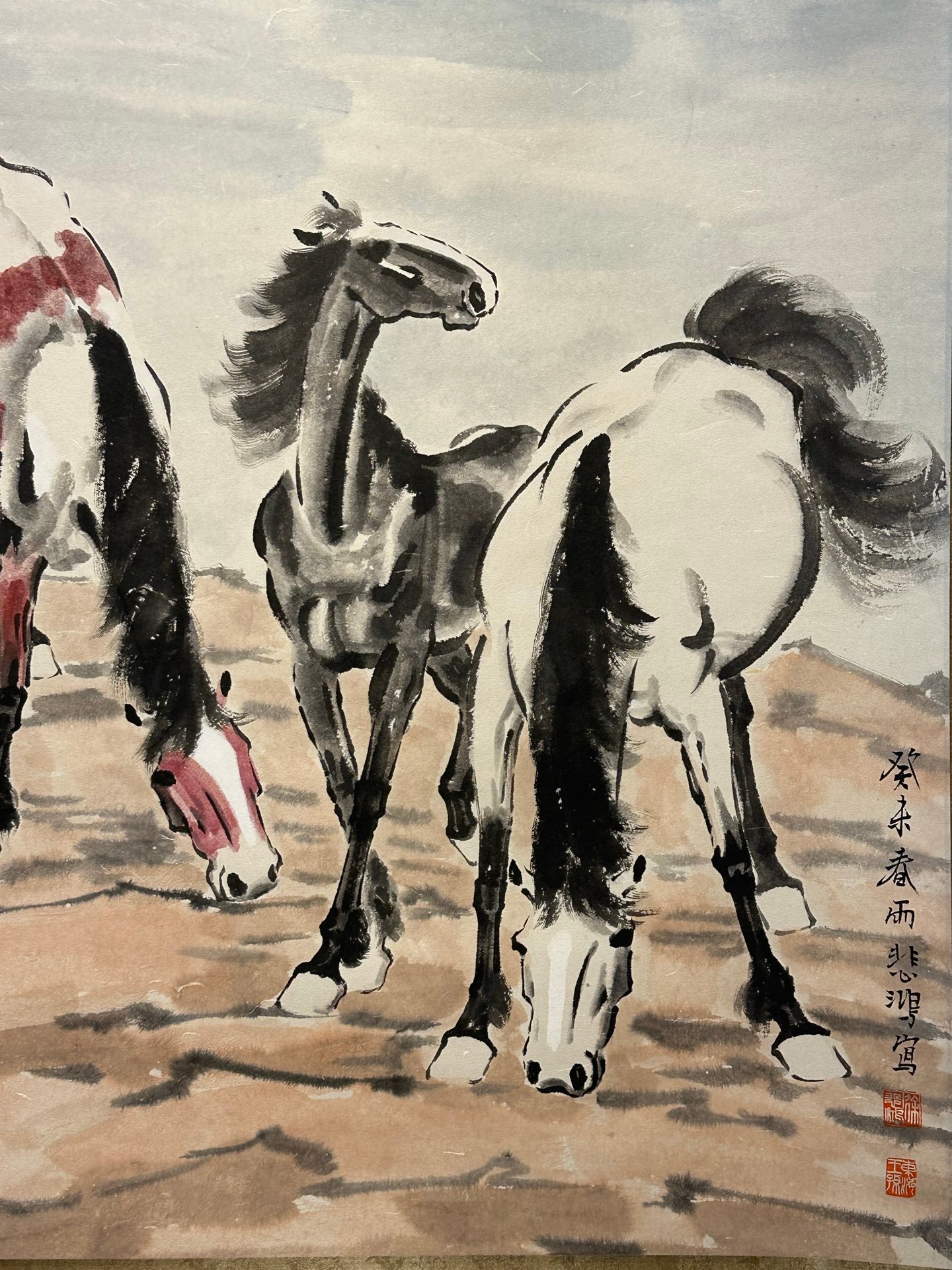 Chinese scroll painting Xu Beihong