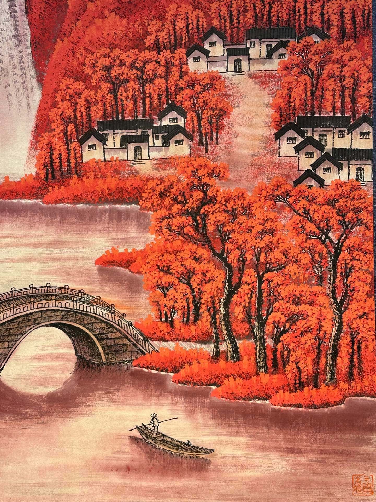 Chinese scroll painting Li Keran