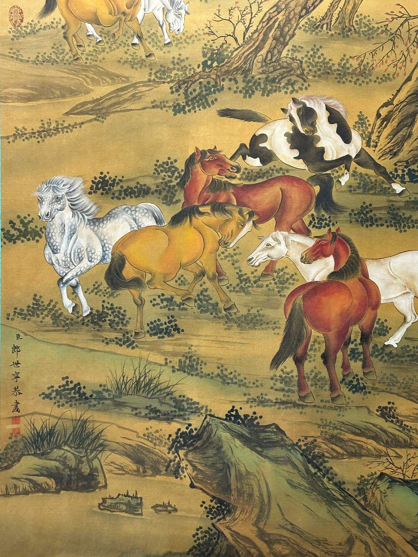 Chinese scroll painting Giuseppe