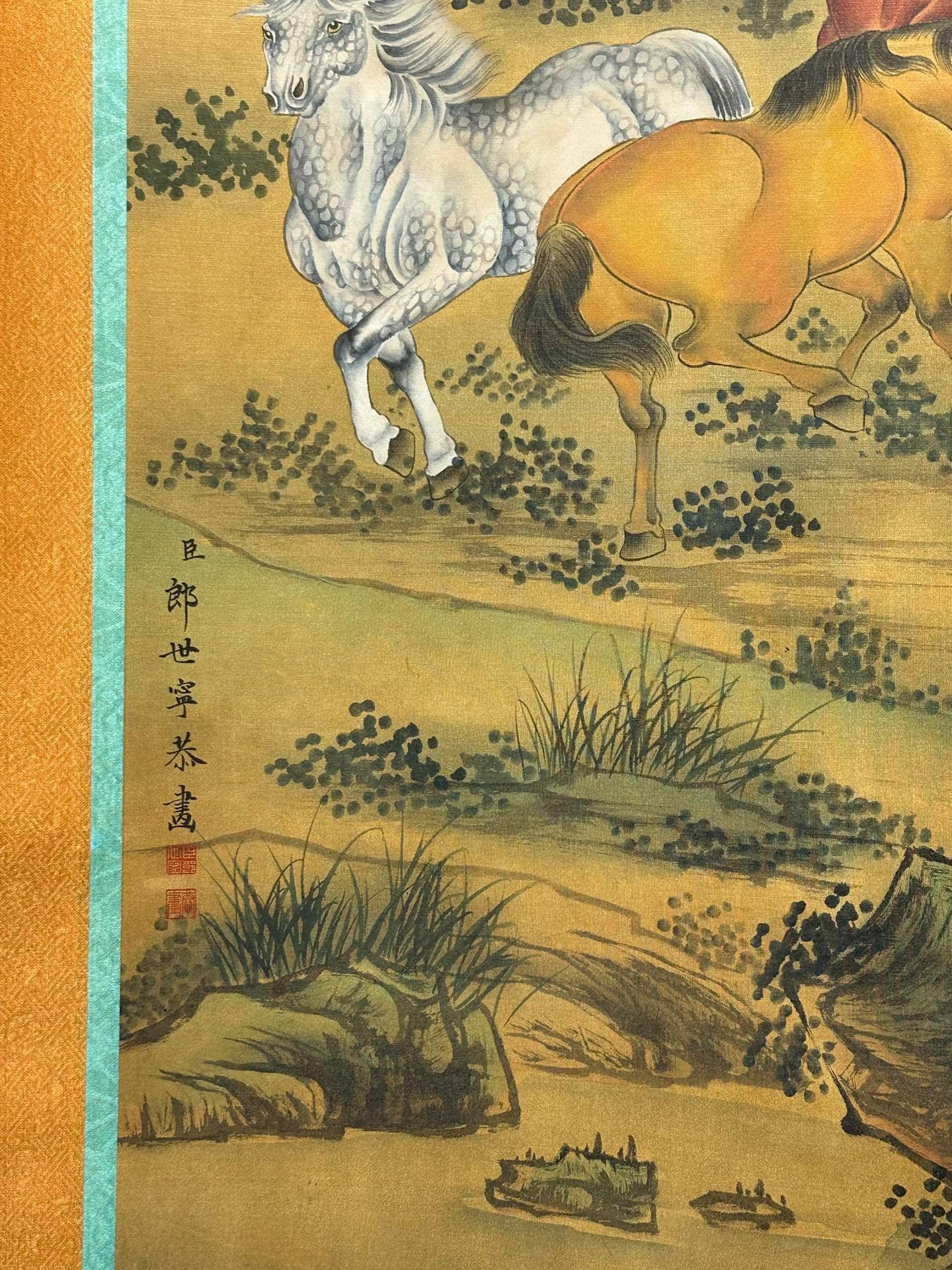 Chinese scroll painting Giuseppe