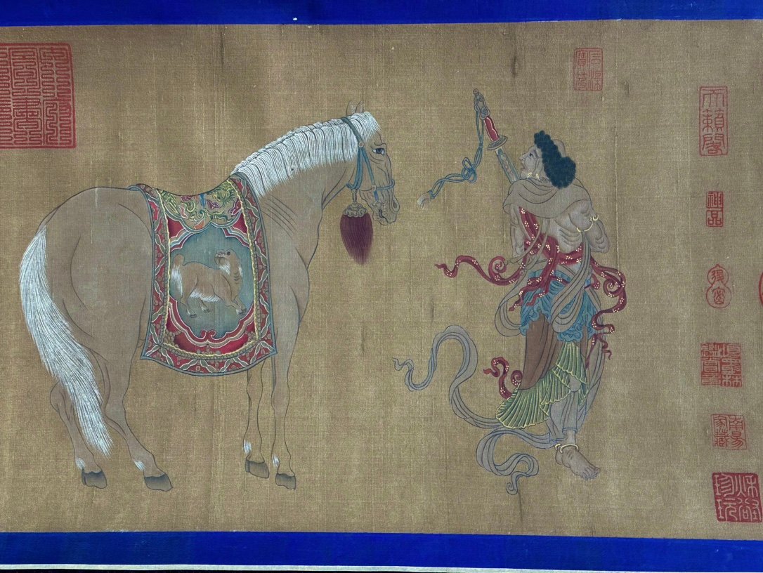 Chinese scroll painting Han Gan