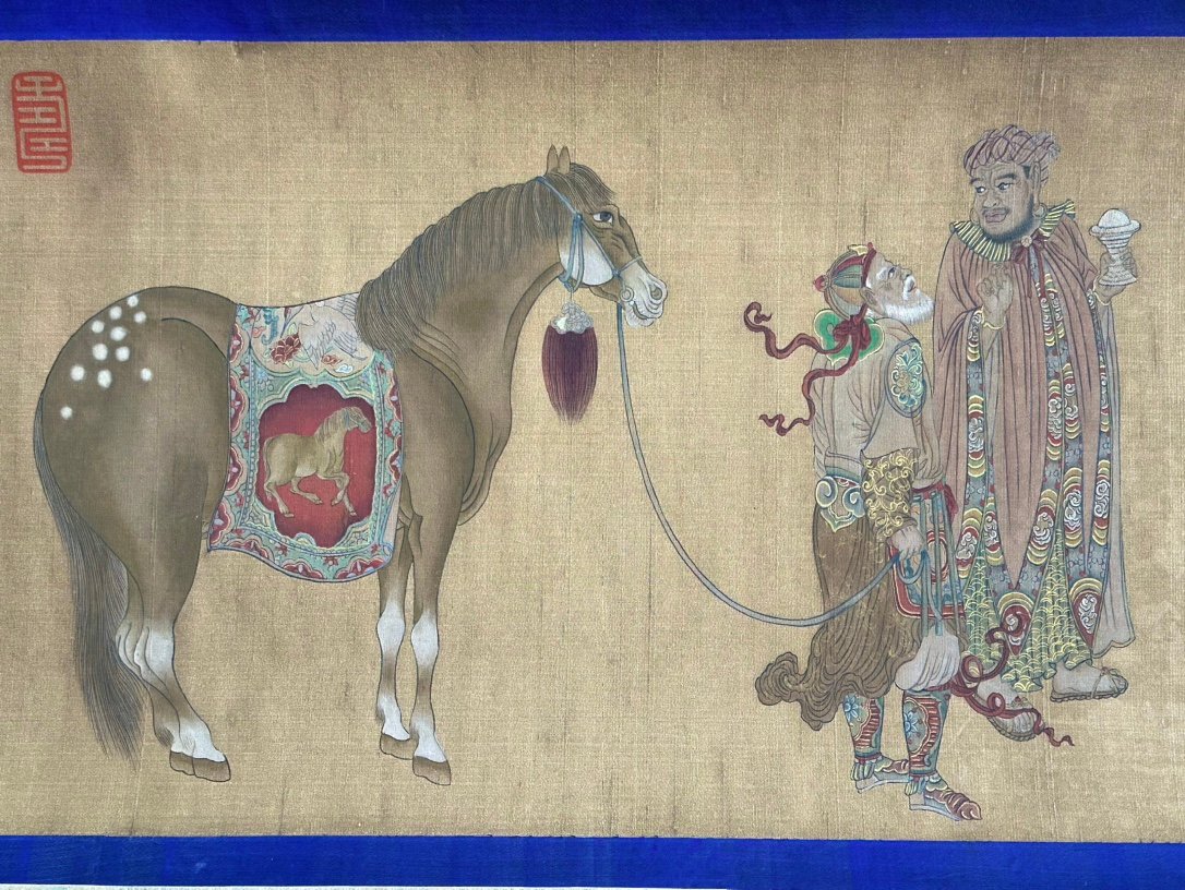 Chinese scroll painting Han Gan